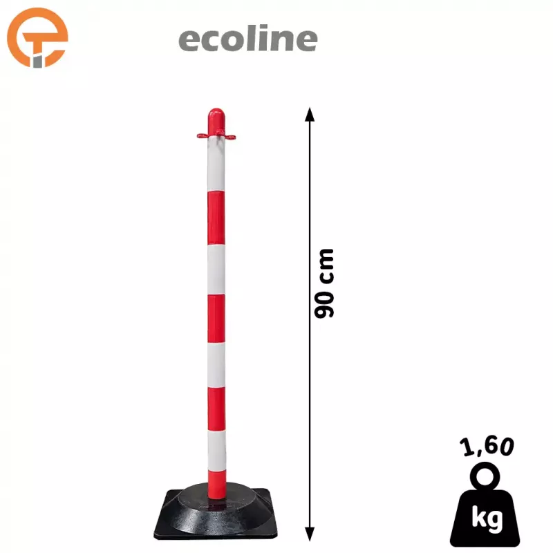 Poteau de balisage ecoLine lesté 1,60 kg