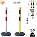Poteau de balisage métal QLink lesté 10 kg