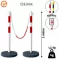 Kit Poteaux de balisage métal Qlink lestés 10 kg