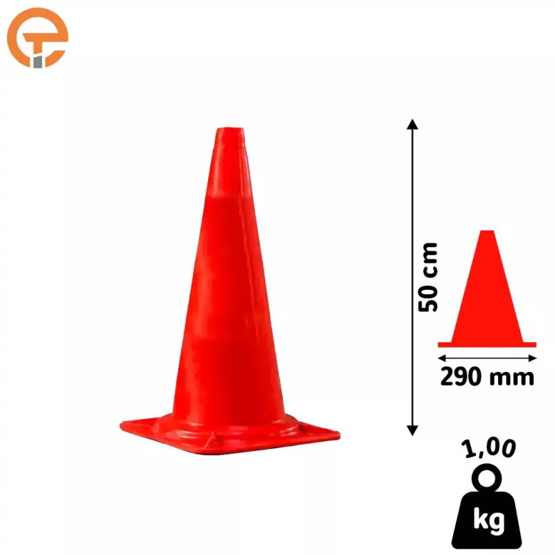 Cône de signalisation chantier K5A 50 cm
