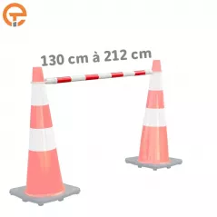 Barre télescopique cônes de signalisation