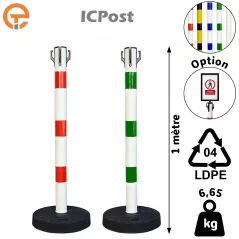 Poteau de balisage ICPost lesté 6 kg