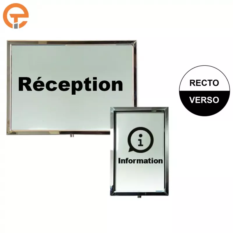 Panneau porte affiche A4 et A3 inox