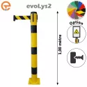 Poteau à platine Noir/Jaune sangle 2, 3, 4 et 5 mètres evoLys2