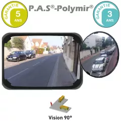 Miroir routier multi-usages cadre noir