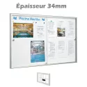 Vitrine intérieure portes coulissantes 8 à 12 feuilles A4