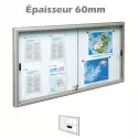 Vitrine intérieure portes coulissantes 8 à 30 feuilles A4