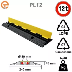 Protège câbles PL12 - 2 canaux 30 mm