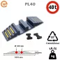 Protège tuyaux et flexibles PL40 2 canaux 120 mm