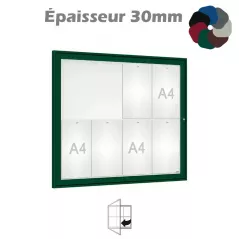 Vitrine extérieure porte battante 2 à 9 feuilles A4