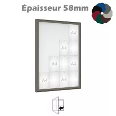 Vitrine extérieure porte battante 4 à 16 feuilles A4