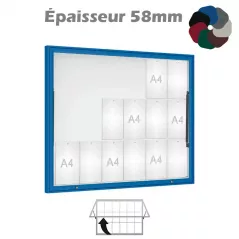 Vitrine extérieure porte levante 18 à 21 feuilles A4
