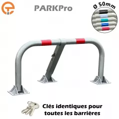Barrière de parking PARKPro serrure clés identiques