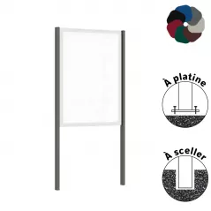 Poteaux 60 x 40 mm pour vitrines 4 à 16 feuilles A4