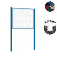 Poteaux 60 x 40 mm pour vitrines 18 à 21 feuilles A4