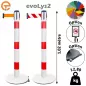 Poteau de balisage Rouge Blanc à sangle 2, 3, 4 et 5 mètres evoLys2