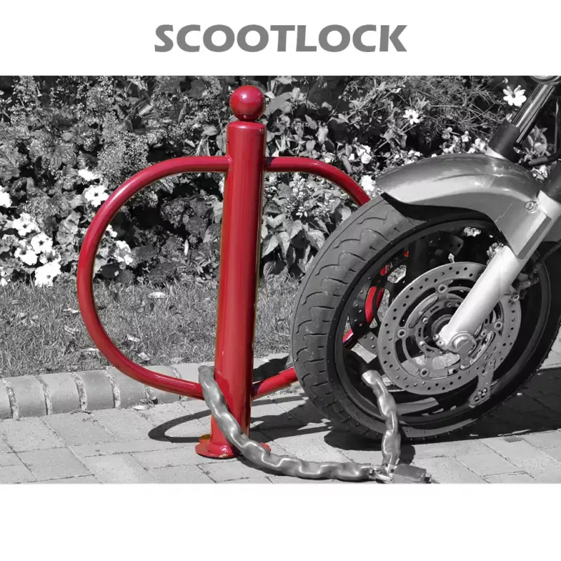 Poteau accroche motos à platine