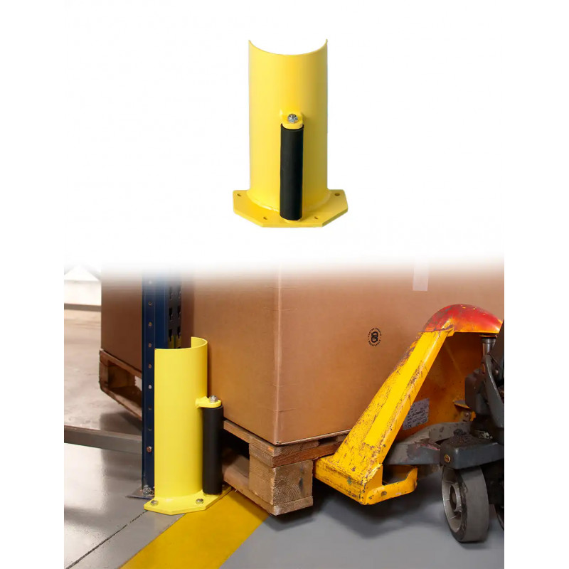 Sabot de protection arrondi avec roulette