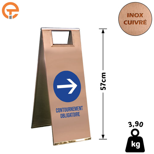Chevalet de signalisation Contournement Obligatoire
