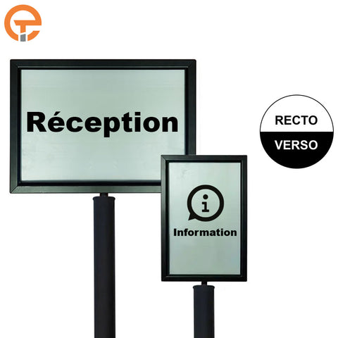Panneau porte affiche A4 et A3 noir