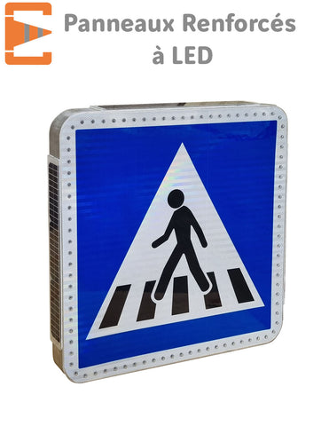 Panneau routier lumineux solaire, panneau de signalisation lumineux solaire