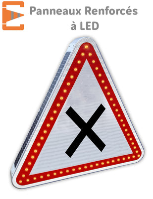 Panneau routier lumineux solaire, panneau de signalisation lumineux solaire