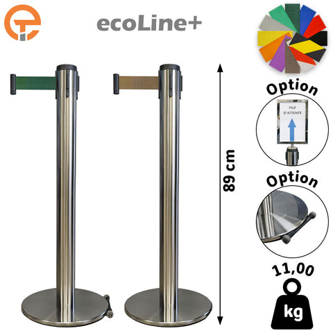 Poteau de guidage Inox à sangle 3m00 ecoLine+