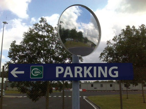 Miroir de route cadre blanc