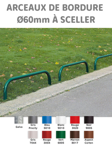 Arceau de Bordure à Sceller Ø60 mm