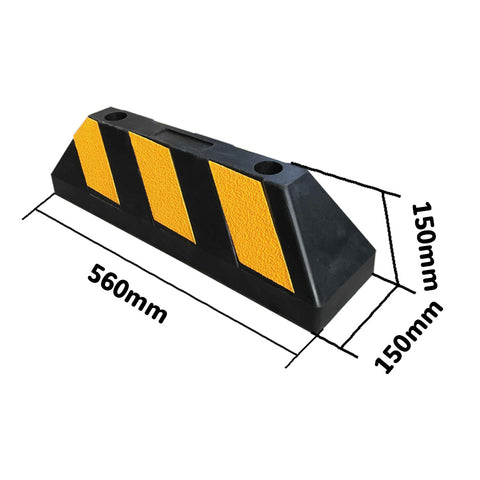 AUFUN Butée de Roue en Caoutchouc, pour Garage et Parking, 60 x 12 x 10 cm (