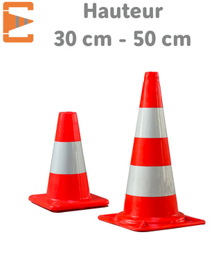 Cône K5A de Signalisation 30 et 50cm - Non lesté