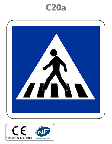 Panneau C20a Passage pour piétons