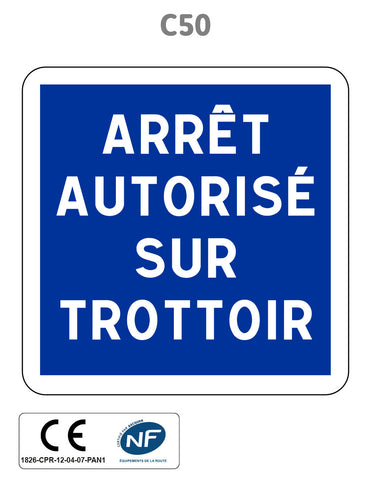 Panneau C50 Indications diverses