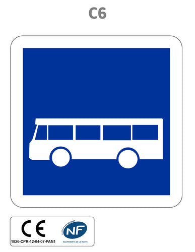 Panneau C6 Arrêt d’autobus