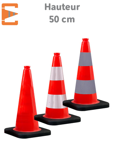 Kit Cône de Signalisation h 1m Pièce de Liaison Panneau de signalisation