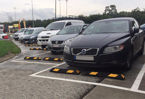 4X Butée de parking Aide au stationnement Aide au stationnement Réflecteur  Caoutchouc dur ébonite Voiture