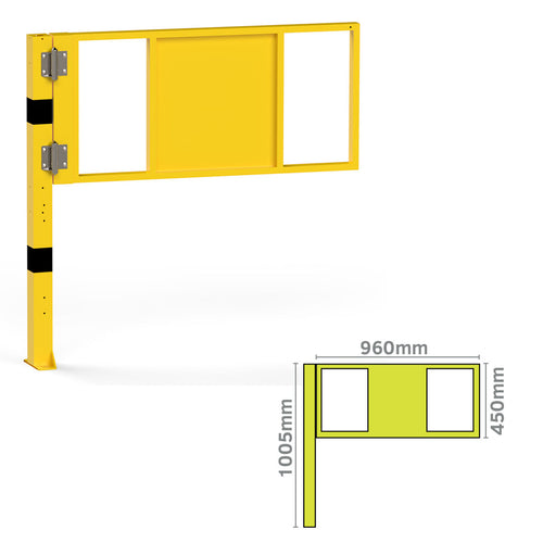 Barrière de protection à sceller Ø 40 mm - 2 mètres - Acier zingué