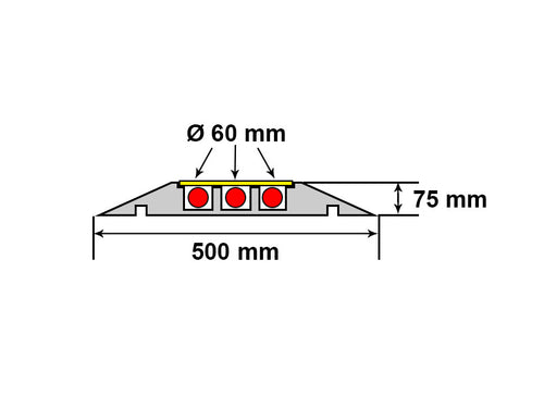 Passe Câble 3 Canaux Ø60 mm-20T