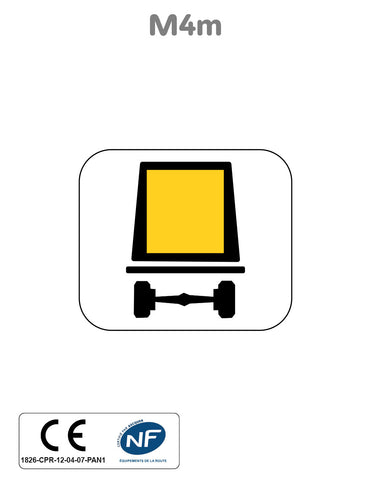 Panonceau Véhicule Transport de Marchandises Dangereuses M4m