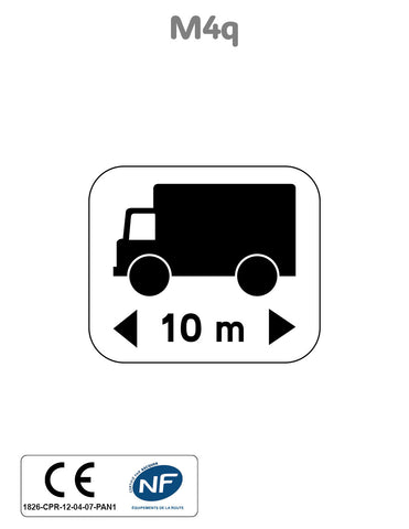 Panonceau Longueur Poids Lourds M4q