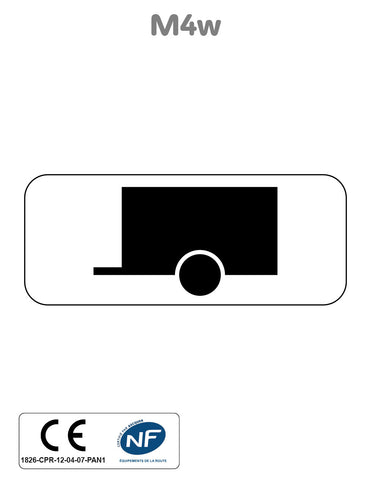 Panonceau Poids Véhicules Tractant une Remorque M4w