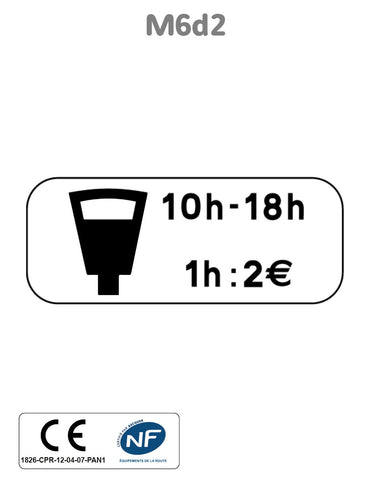 Panonceau Stationnement Payant M6d2