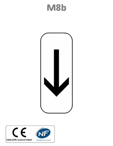 Panonceau Fin de Section de Stationnement M8b