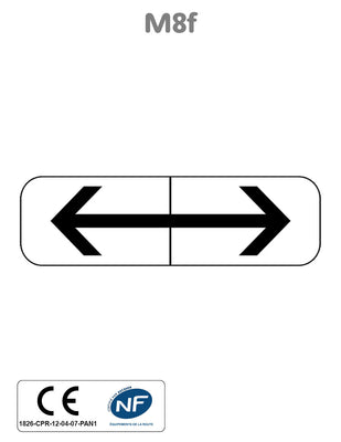 Panonceau Stationnement à Droite et à Gauche M8f