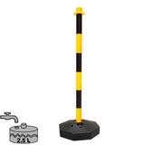 Poteau de Balisage PVC Noir Jaune - EQUIPEMENTECH