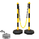 KIT 2 Poteaux PVC Noir Jaune - EQUIPEMENTECH