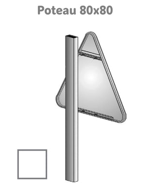 Poteaux 80 x 80 x 2 mm