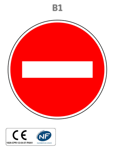 Panneau B1 Sens interdit