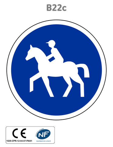 Panneau B22c Chemin obligatoire pour cavaliers