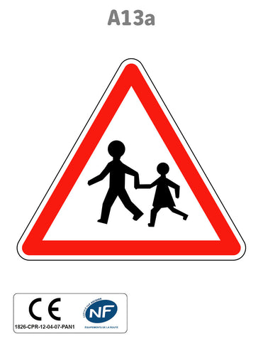 Panneau A13a Endroit fréquenté par les enfants